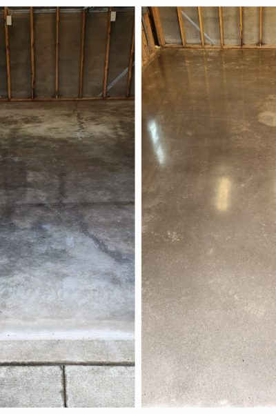 before and after concrete grind and seal